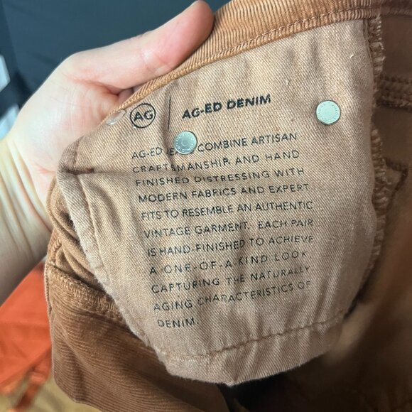 AG Denim AG-ED Corduroy Pants - Straight Leg, Medium Brown/Camel Color - Picture 9 of 9